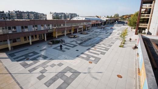 Rekonstrukce Sofijského náměstí v Modřanech: stav po