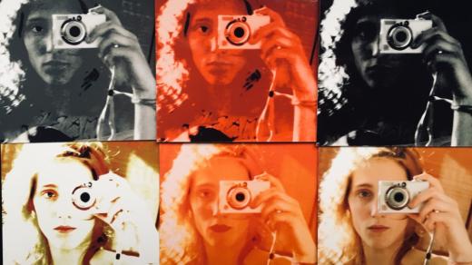 Koláž s herečkou Marií Švestkovou