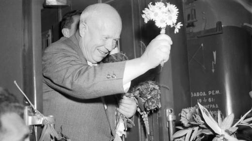 Nikita Segejevič Chruščov v Čierné nad Tisou v roce 1961