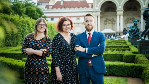 Zleva Barbora Havířová, Magdalena Málková, Daniel Pražák - 3 nejlepší finalisté letošního ročníků