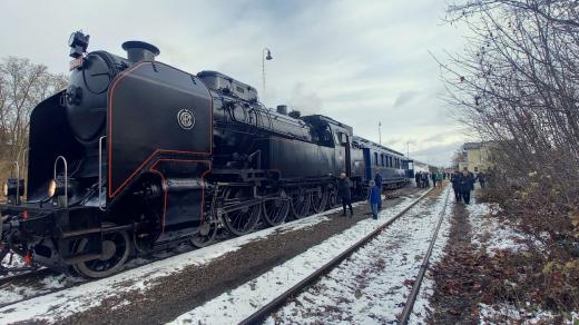 Parní lokomotiva ,Ušatá' - jízda mezi Prahou a Hostivicí