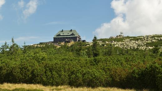 Vrch Szrenica nedaleko Sklářské Poruby v Polsku