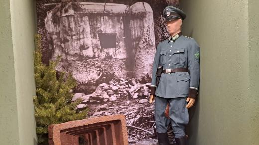 Z instalace výstavy Tenkrát v pohraničí sekce prvorepublikového opevnění