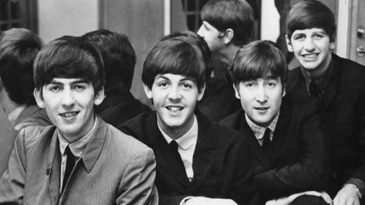 Kapela The Beatles, zleva George Harrison, Paul McCartney, John Lennon a Ringo Starr