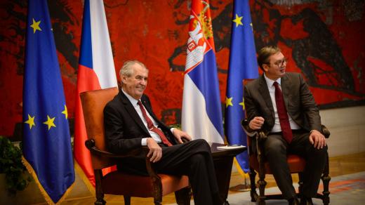 Prezident Miloš Zeman na státní návštěvě Srbska s prezidentem Aleksandarem Vučićem
