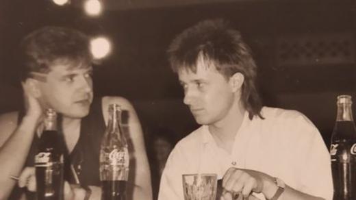 Pavel Kudrna a Petr Kotvald, foto z roku 1990