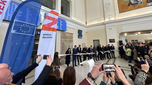 Otevření budovy vlakového nádraží v Českých Budějovicích po velké rekonstrukci