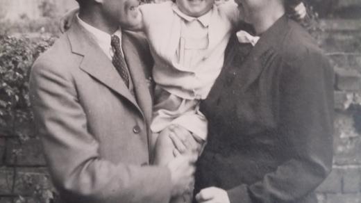 Anna Grušová na snímku se svými rodiči
