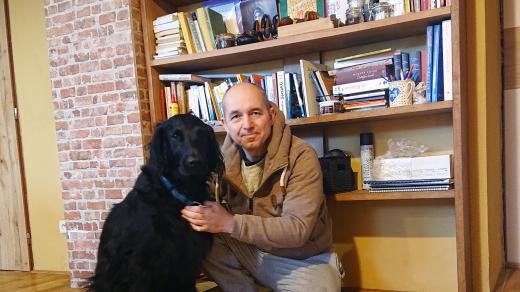Tomáš Nagy se svým kanisterapeutickým psem