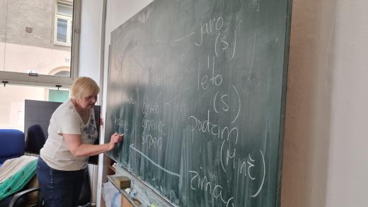 Výuka čestiny ukrajinských uprchlíků v Jihlavě