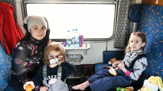 Evakuovaní Ukrajinci
