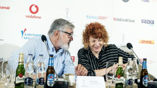 Jiří Bartoška a Uljana Donátová, TK 54. Mezinárodní filmový festival Karlovy Vary