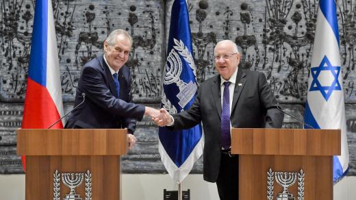 Prezident Zeman se sešel s izraelským prezidentem Reuven Rivlinem