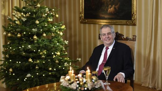 Prezident Miloš Zeman při vánočním poselství 2019