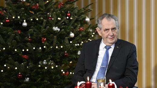Prezident Miloš Zeman během vánočního poselství 2021