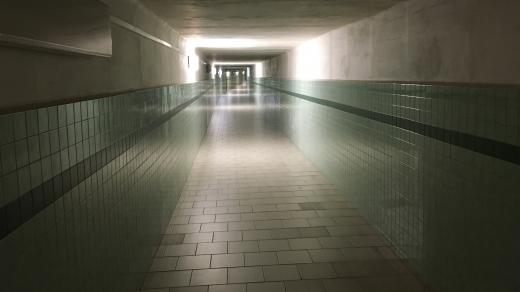 Podzemní tunel v rakovnické nemocnici