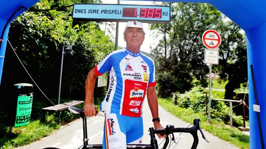 Cyklista Jiří Daler na snímku z roku 2014