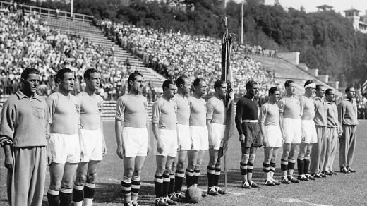 Italský tým před finále fotbalového MS 1934