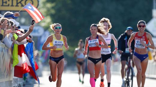 Česká vytrvalkyně Tereza Hrochová při maratonu na mistrovství světa v atletice v Eugene