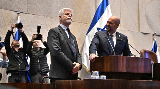 Petr Pavel si prohlíží Kneset s jeho předsedou Amirem Ohanou