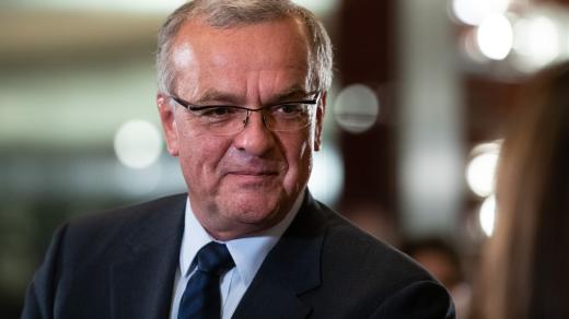 Miroslav Kalousek na volebním štábu SPOLU.