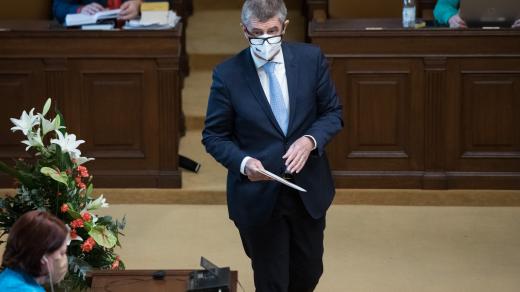 Hlasování o nedůvěře v Poslanecké sněmovně. Andrej Babiš.