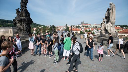 turisté v Praze