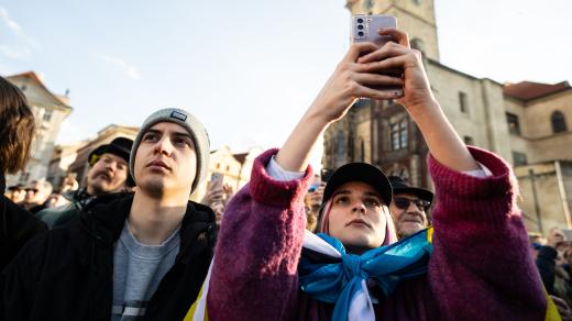 Ukrajinci si fotí svého „druhého“ prezidenta